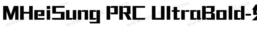 MHeiSung PRC UltraBold字体转换